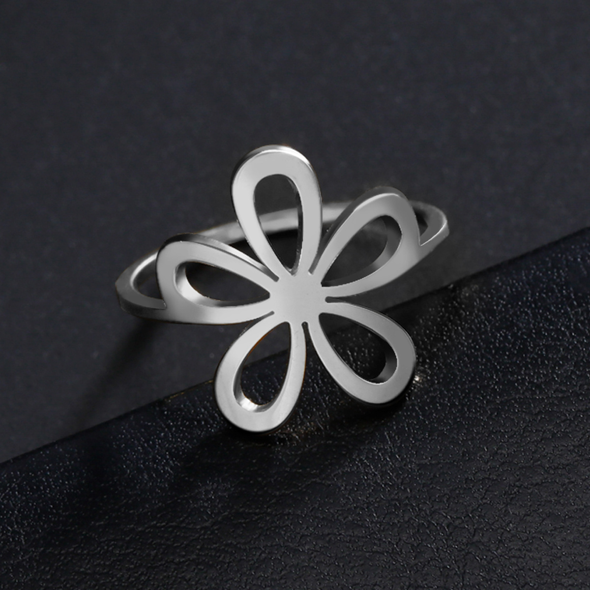 Garland Ring Daisy Ring Stainless Steel Engagement Band